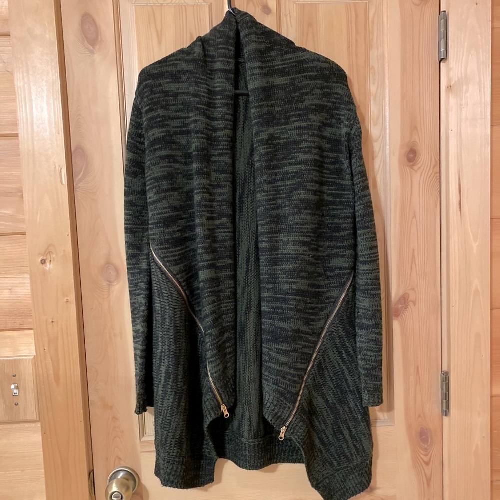 Open Front Draped Cardigan